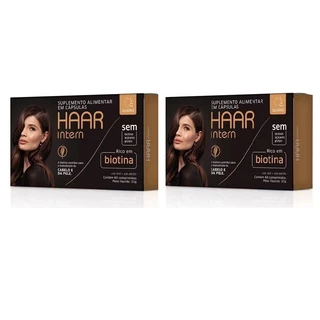 Kit 2 Suplementos Haar Intern Com 60 Comp – Quaris em Oferta na Shopee