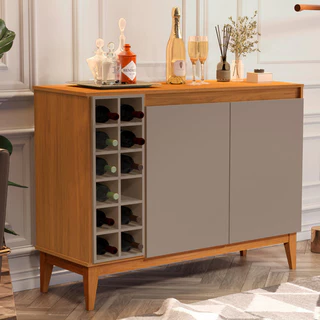 Aparador Buffet Adega 2 Portas Barzinho Alta Qualidade Edimburgo 100% MDF