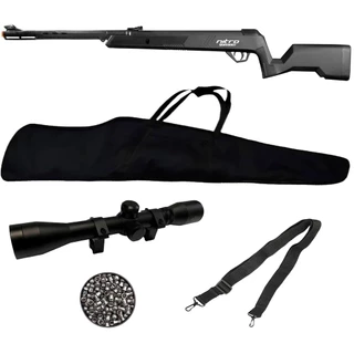Carabina de Pressão Nitro Force Preta 4.5mm - CBC + Capa + Bandoleira + Luneta 4x32 + Chumbo em Oferta na Shopee