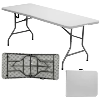 Mesa Dobrável Portátil Vira Maleta 1.80m Camping Praia