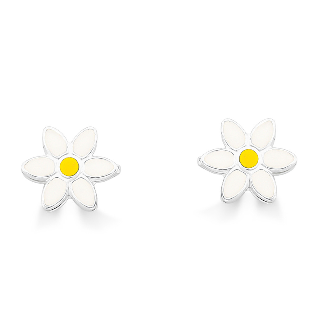 Brinco Flor Margarida Prata 925
