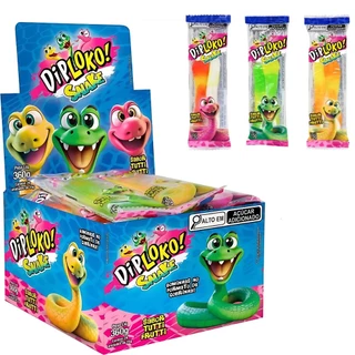 Balas de Goma no Formato de Cobrinhas DipLoko Snake - Danilla