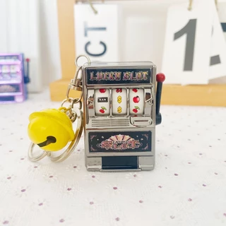 St.kunkka Mini Máquina De Frutas Entretenimento Chaveiro Jogo Ranhuras Celebridades Da Internet Uso Misto Chaveiro Bolsa