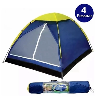Barraca Camping de Acampamento Impermeável Praia Acampamento com Mosquiteiro para 2/4 Pessoas-Azul