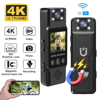 HD 4K Nova Wifi Mini Câmera De Detecção Movimento Ação 1080P Portátil Gravador Vídeo Digital Desgastado Corpo Cam Visão em Oferta na Shopee