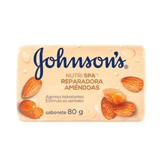 Sabonete Johnson Nutri Spa Reparadora Amêndoas 80g - Embalagem com 12 Unidades em Oferta na Shopee