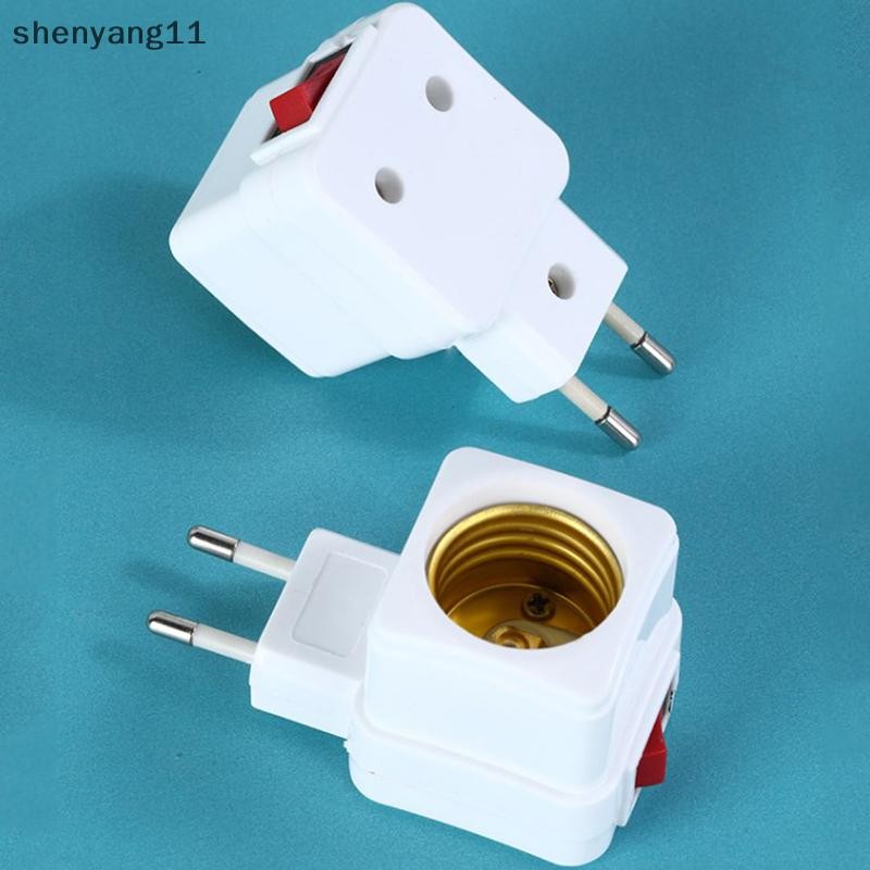 shen E27 LED Tomada De Luz Para Plugue Ue Adaptador Conversor ON/OFF ...