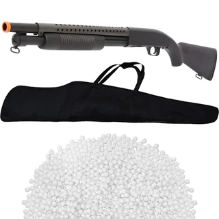 Rifle Shotgun Airsoft M58A Spring 6mm - Double Eagle + 2000 BBs 0,12g + Porta Rifle