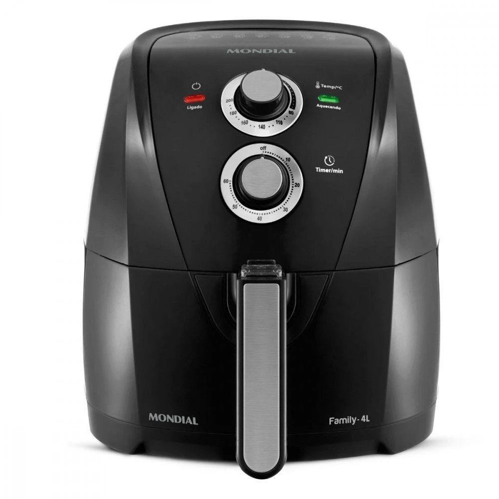 Fritadeira Sem Óleo Air Fryer Mondial 4L 1500W Preto 220V
