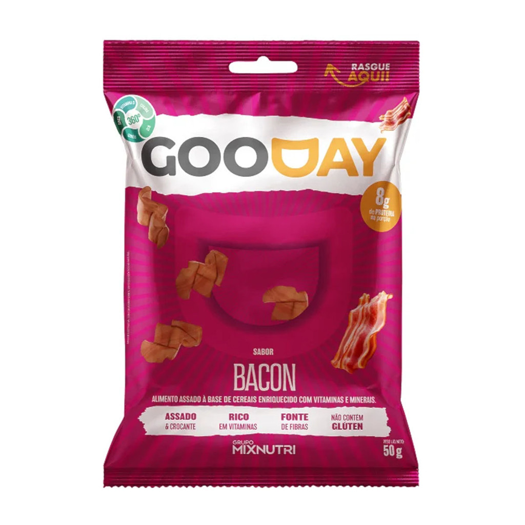 Salgadinho Sabor Bacon Gooday Sem Glúten 10 Unidades De 50g Cada ...