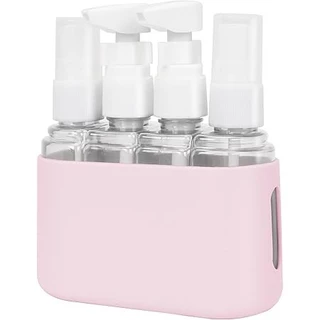 Kit 04 Frascos para Viagem com Suporte Dispenser 200ml com Tampa em Oferta na Shopee