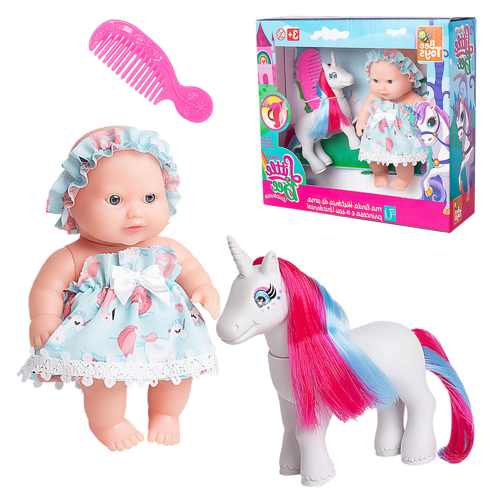 Boneca Brinquedo Infantil Unicórnio Ponei Menina Vinil Rosa | Shopee Brasil