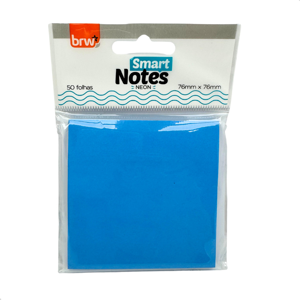 Bloco Smart Notes Azul Neon 50 folhas Anotações Bloco de anotar Que ...