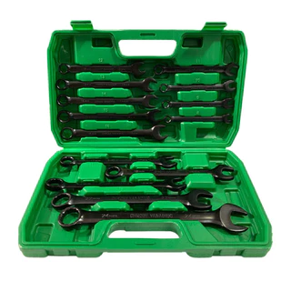 Kit Jogo De Chave Combinada 8 A 24 mm Boca Aço Cromo Profissional C/ Maleta 14 Peças