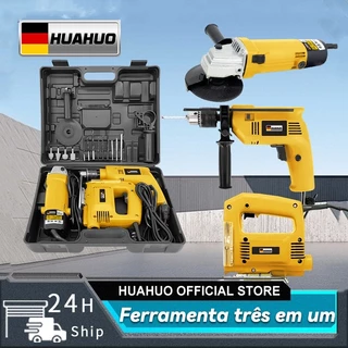 Kit Furadeira / Parafusadeira E Lixadeira / Serra Tico Tico Com E Maleta de Transporte