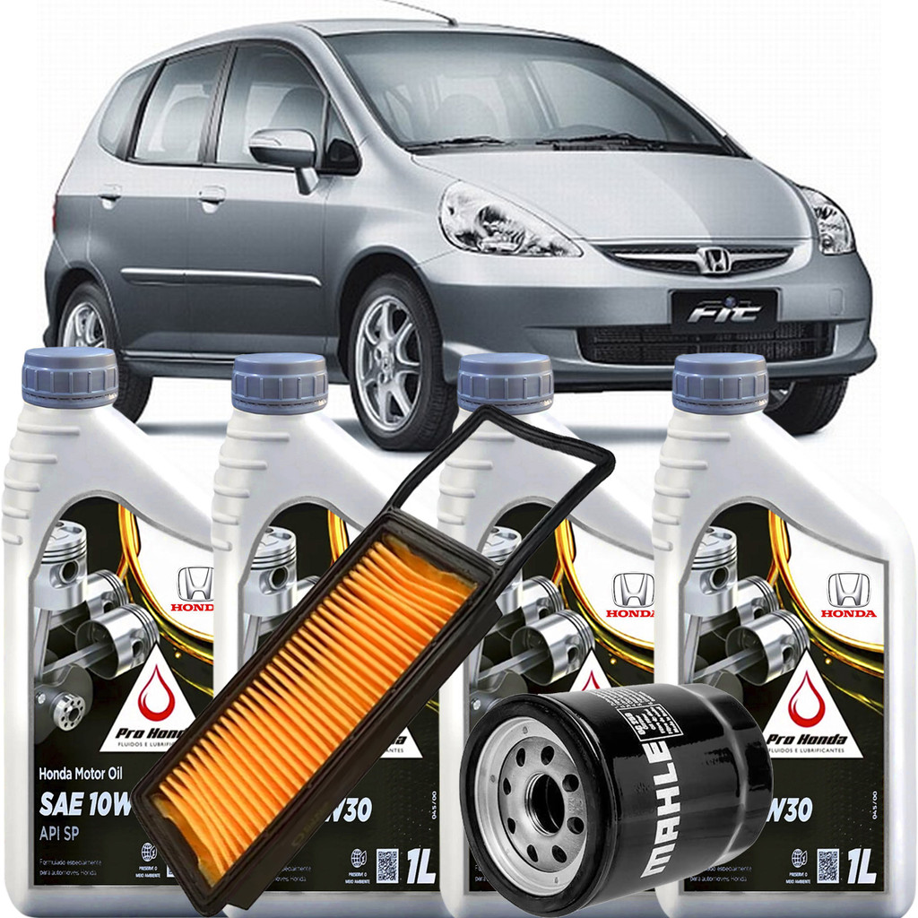 Kit Troca De Oleo Revisao 10W30 Pro Honda Para Fit 1.4 Gasolina 2003 ...