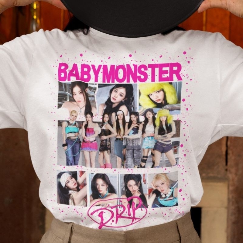 Camiseta BabyMonster Kpop YG Baby Monster Girl Group Monstiez Dabi
