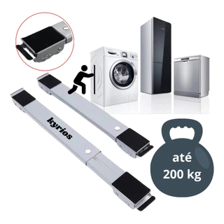 Carrinho Base Suporte C/ Rodinhas Ajustável Geladeira Fogão