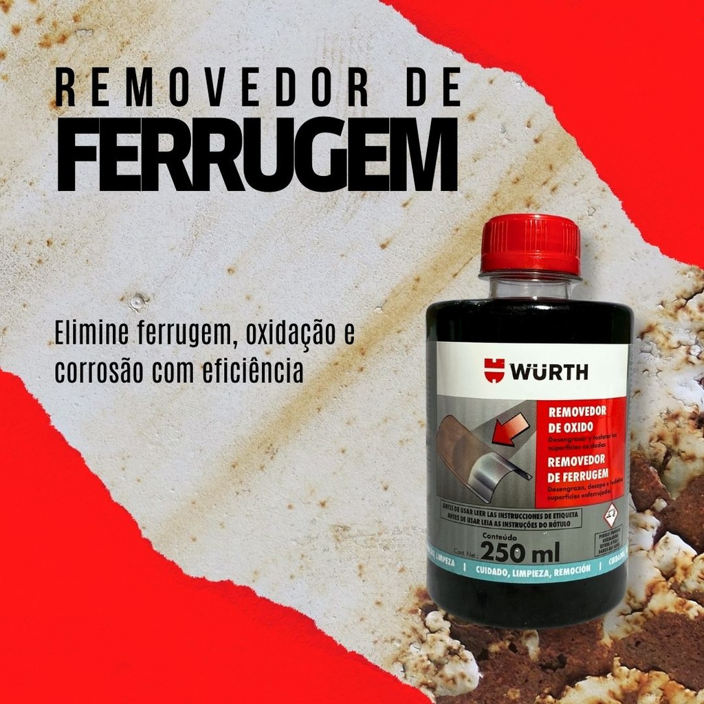 Removedor de Ferrugem Oxidação e Corroção Wurth 250 ml | Shopee Brasil