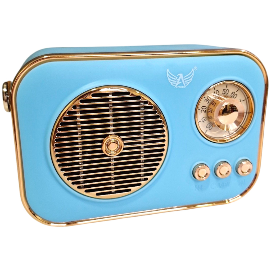 Caixa Som Bluetooth Portátil Rádio Retrô Vintage  Recarregável Fm USB MP3