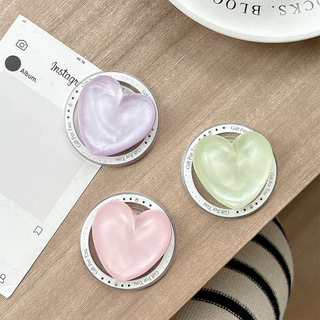 Nevoeiro 3d Amor Redondo Suporte De Telefone Magnético Para IPhone 16 15 14 13 12 Pro Max 14 Plus Dobrável Anel Aper