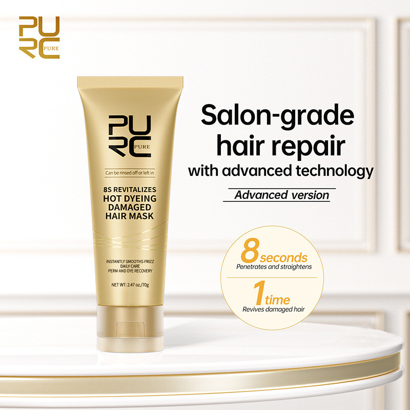 PURC 8 Segundos Máscara De Cabelo Queratina Profissional Creme Suave Produtos De Cuidados ...