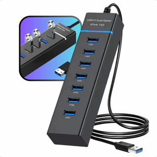 Régua Hub Usb 3.0 Varias Entradas 7 Portas Usb Mouse Teclado