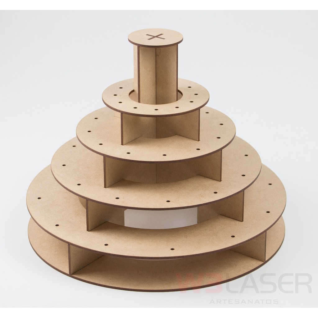 Piruliteiro Redondo Piramide Mdf Crú Festa Mesa Doces | Shopee Brasil