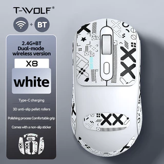 T-WOLF X8 mouse para jogos 3200DPI BT5.0 500mAh escritório de negócios universal sem fio bluetooth simples IC3212