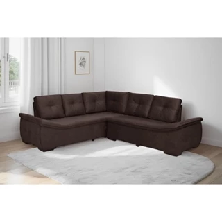 Sofá De Canto New Alphaville 5 Lugares Pluma Café em Oferta na Shopee