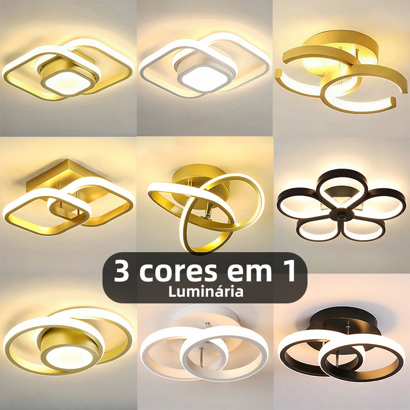 Luminária De Teto Plafon Led Moderna para Corredor Sala Quarto Cozinha