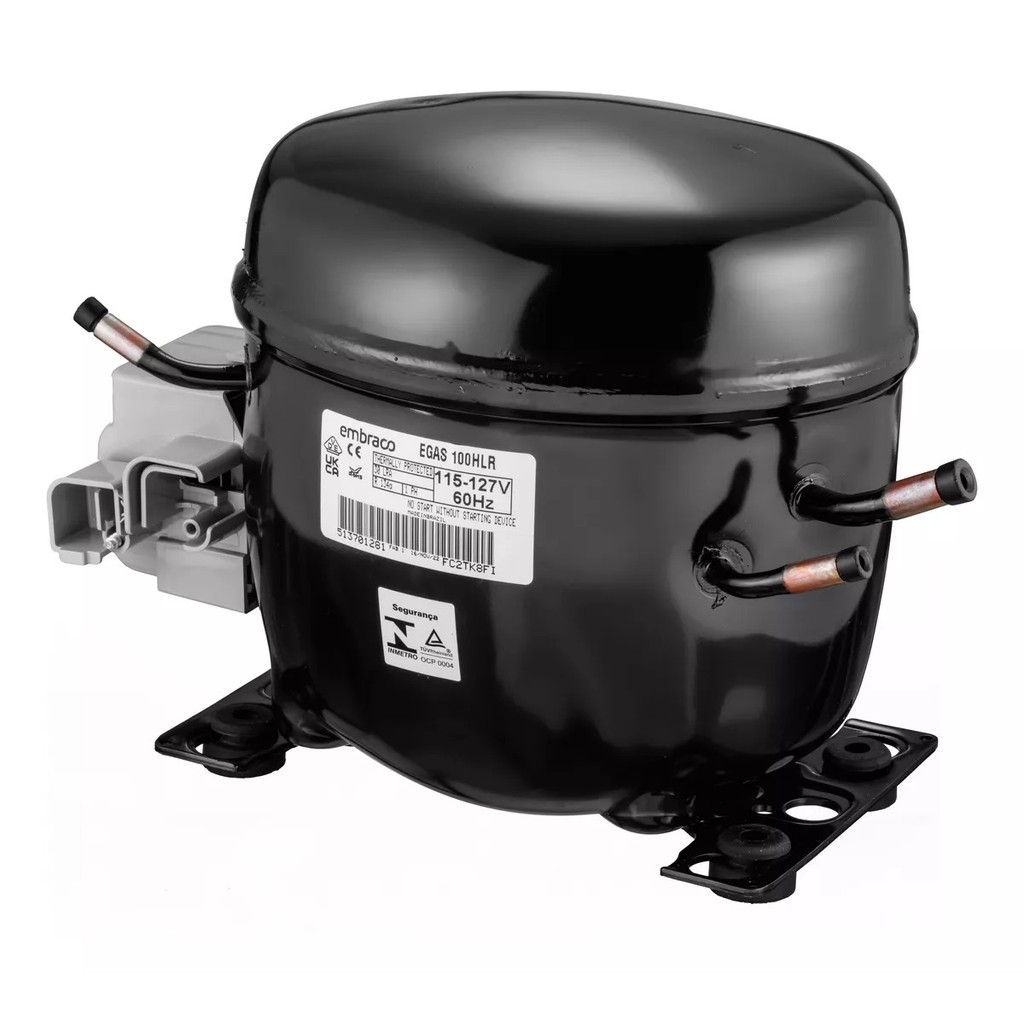 COMPRESSOR 1/3 R134 EGAS100HLR PARA GELADEIRA ELECTROLUX ORIGINAL