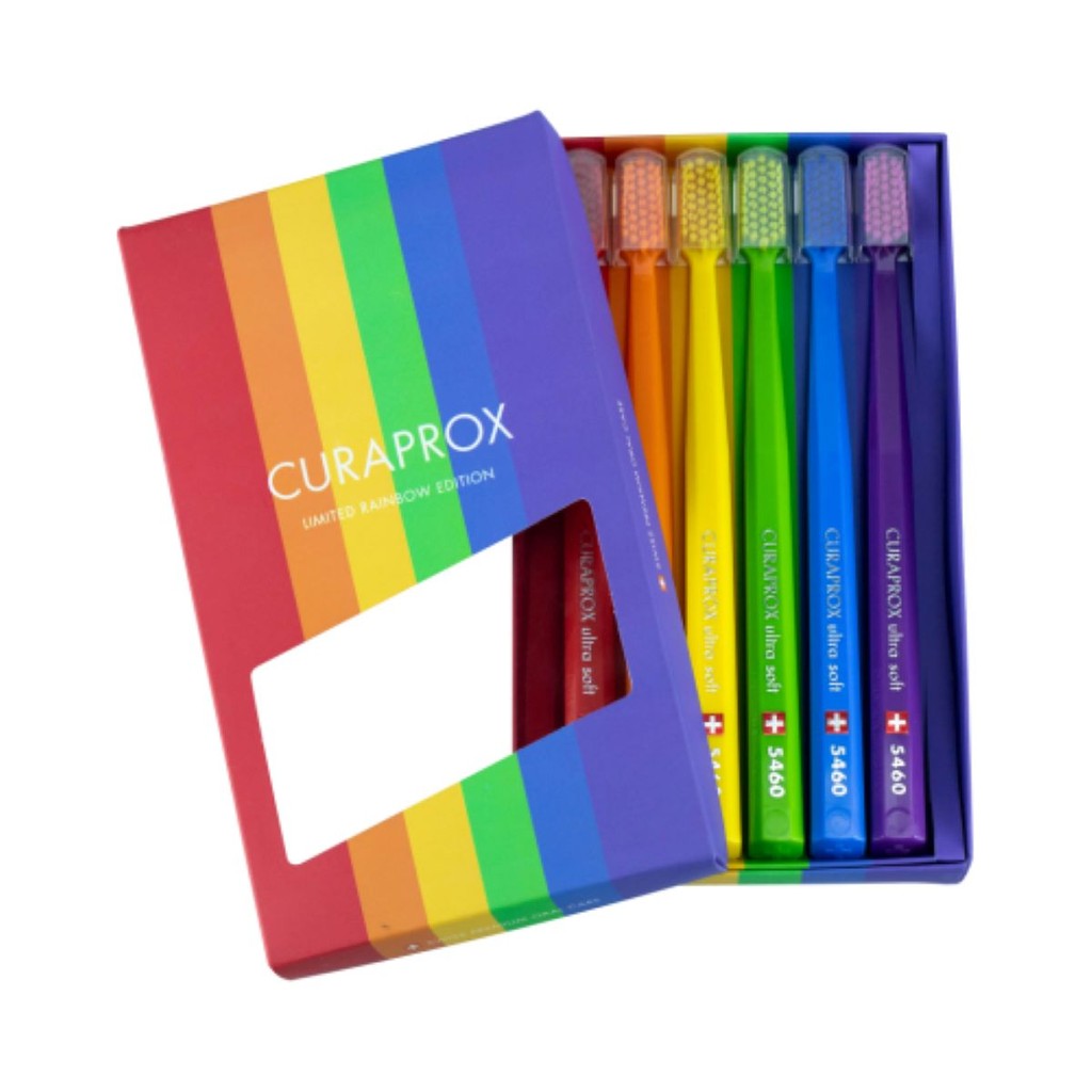 Kit Curaprox Rainbow Edition com 6 Escovas 5460 Ultra Soft | Shopee Brasil