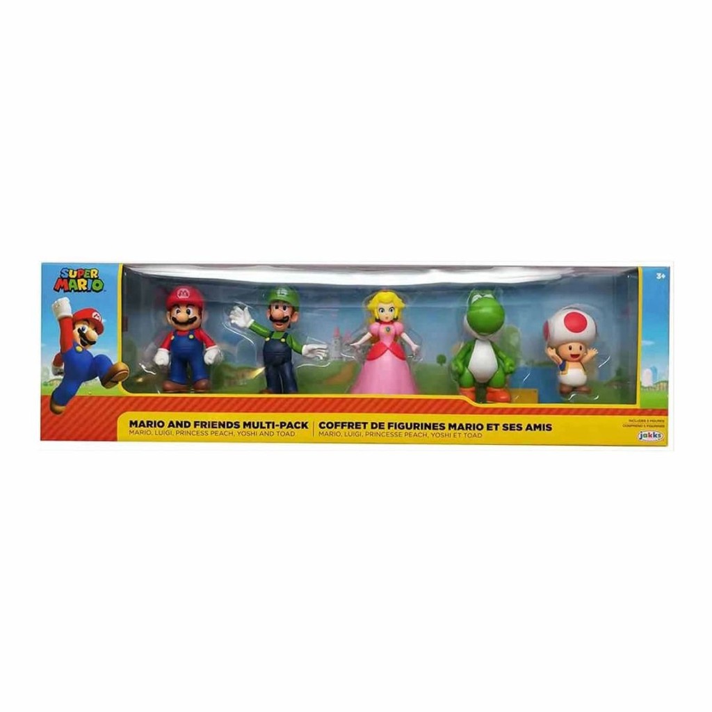 Set Mario, Luigi, Yoshi, Toad E Peach - Super Mario Sunny em Oferta na Shopee