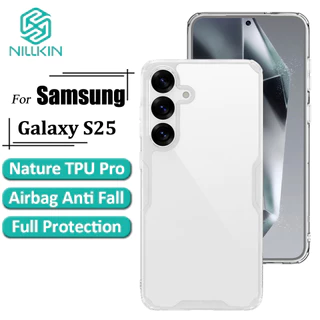 Nillkin Natureza Pro Caso Samsung Para Galaxy S25 Ultra Fino Luxo Macio TPU Transparente Airbag À Prova De Choque Capa T