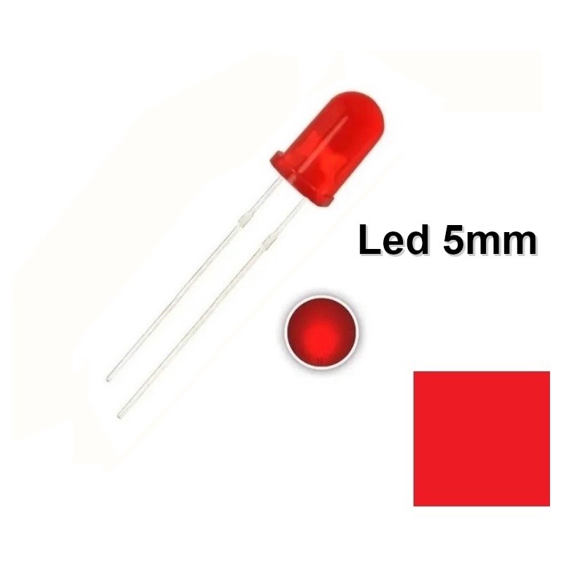 Kit 50x Leds 5mm Difuso Automação Eletrônica Arduino Protoboard ...