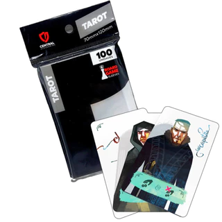 Kit 100 Sleeve Protetor de Carta para Coup Base e Expansões Tarot 70x120mm