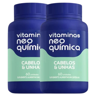 Kit 2 Neo Química – Vitaminas para Cabelos e Unhas Fortes – 60 Cápsulas