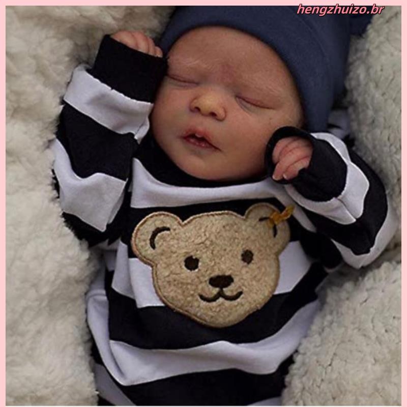 Bonecas Reborn Realistas De 46 Cm Com Acabamento Boneca Sam Pele 3D Realista Veias Visíveis Cabelo Feito À Mão Recém-Nas