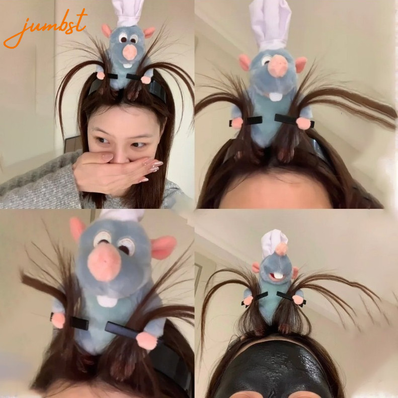 Ratatouille Hairband Boneca De Pelúcia Bandana Francês Aba Larga Hairpin Foto Cabeleireiro Criatividade Menina