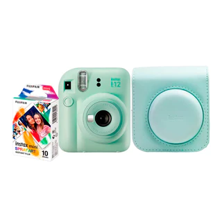 Kit Camera Instax Mini 12 Bolsa Verde Art