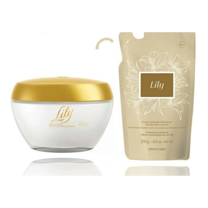 Hidratante Corporal Acetinado Lily Tradicional O Boticário - 250g ...