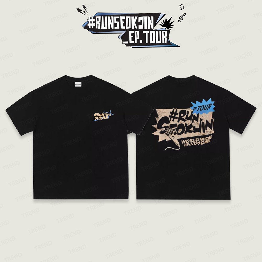 Camiseta 100% Algodão KPOP JIN RUNSEOKJIN - EP TOUR 2025 Unissex