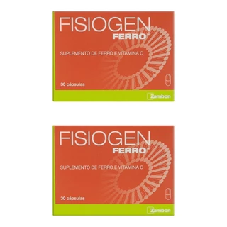 Kit Fisiogen Ferro Com 2 Unidades De 30 Cápsulas Cada