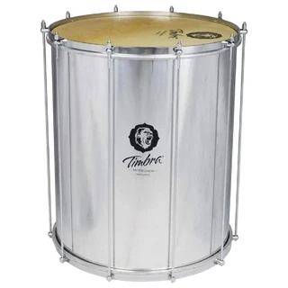 SURDO TIMBRA 18X55 SAMBA ALUMINIO C/ARO CROMADO PELE ANIMAL em Oferta na Shopee