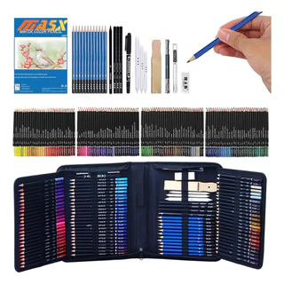 Kit 71/96/145 Desenho Profissional Estojo Lápis Esboço Arte Para