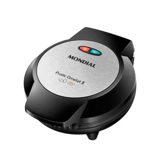 Omeleteira Elétrica Mondial Pratic Omelet II Preto/Inox 800W 220V - OM-04-BI em Oferta na Shopee
