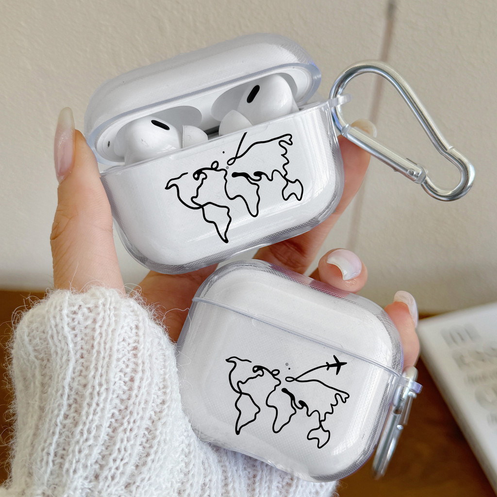 Capa Sem Fio Bluetooth Para AirPods Pro/Pro2 Transparente TPU
