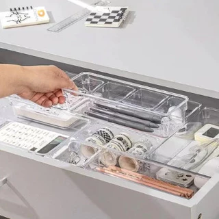 Kit 7 e Kit 14 Organizadores Multiuso para Gavetas, Armários, Geladeiras Potes em Acrílico em Oferta na Shopee