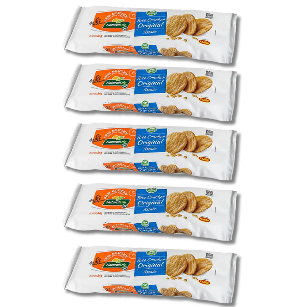 Kit 5 Snack Rice Cracker Original 84g | Shopee Brasil